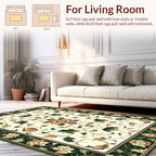 Classic Floral Vines Cream Border Rug