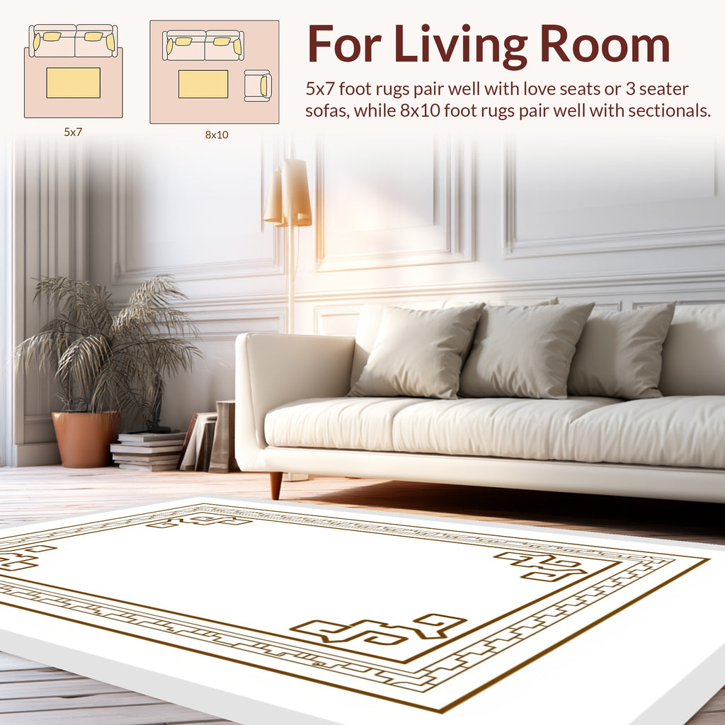 Classic Scroll Geometric Pattern Rug