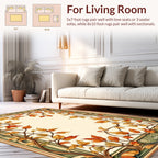 Autumn Vines Leaf Pattern Rug