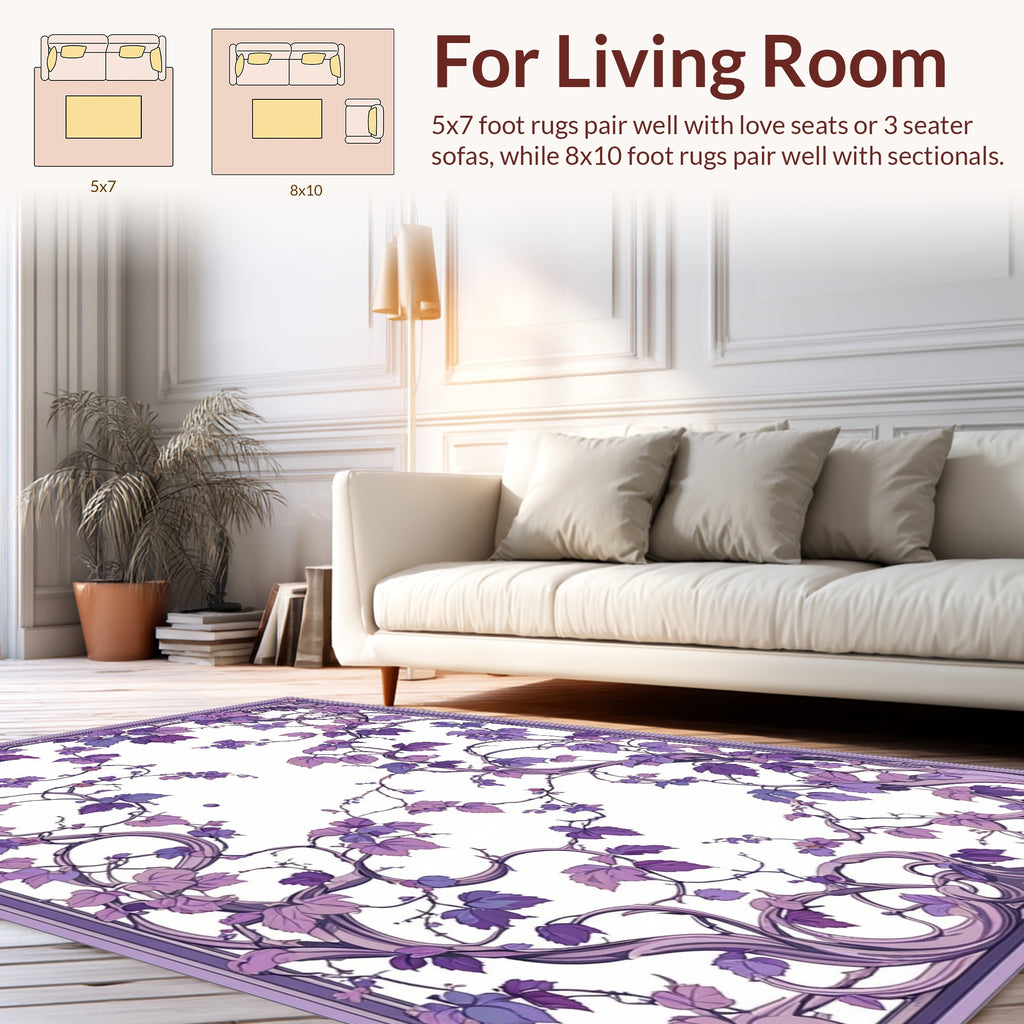 Victorian Vine Leaf Pattern Rug