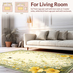 Yellow Floral Archway with Butterflies Rug