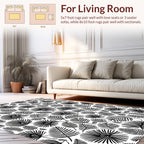 Bold Fan Leaf Pattern Design Rug