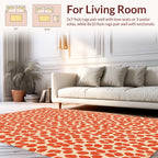 Orange Speckled Pattern Textile Design Rug