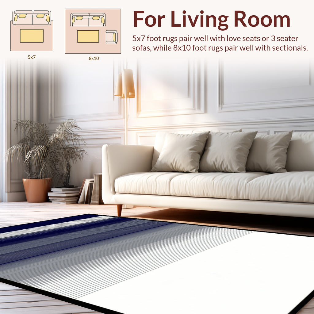 Ombre Linear Stripe Design Rug