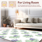Whimsical Pastel Floral Pattern Rug