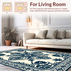 Ornate Floral Medallion Pattern Rug