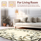 Ornate Floral Vines Scroll Pattern Rug