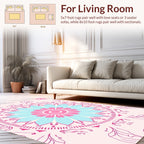 Pastel Mandala Bloom Pattern Rug