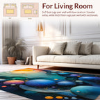 Cosmic Spheres Abstract Design Rug