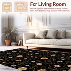 Delicate Pink Floral Vine Pattern Rug
