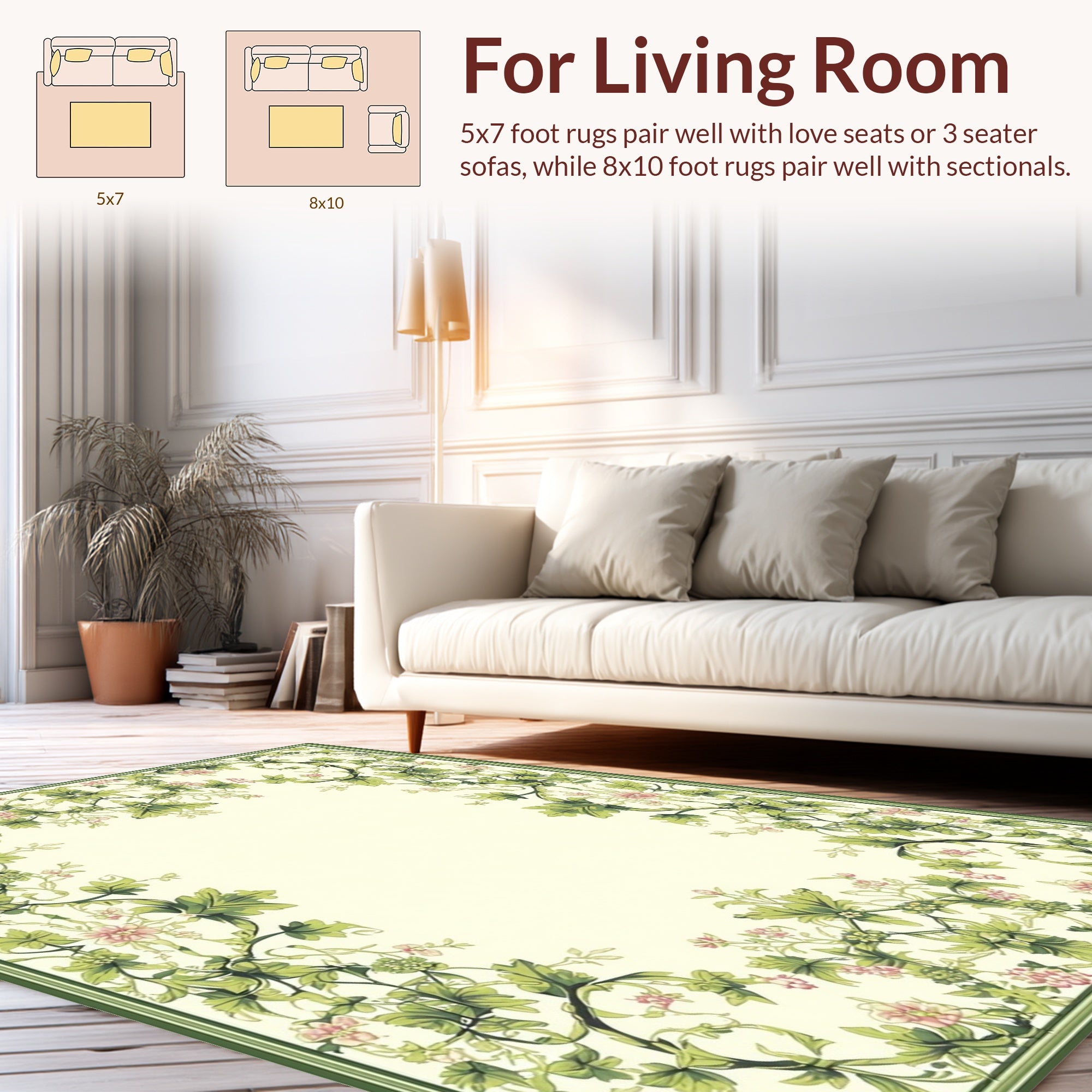 Vine And Blossom Garden Design Rug