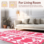 Coral Heart And Vine Art Design Rug