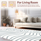 Serene Gray Wavy Abstract Rug