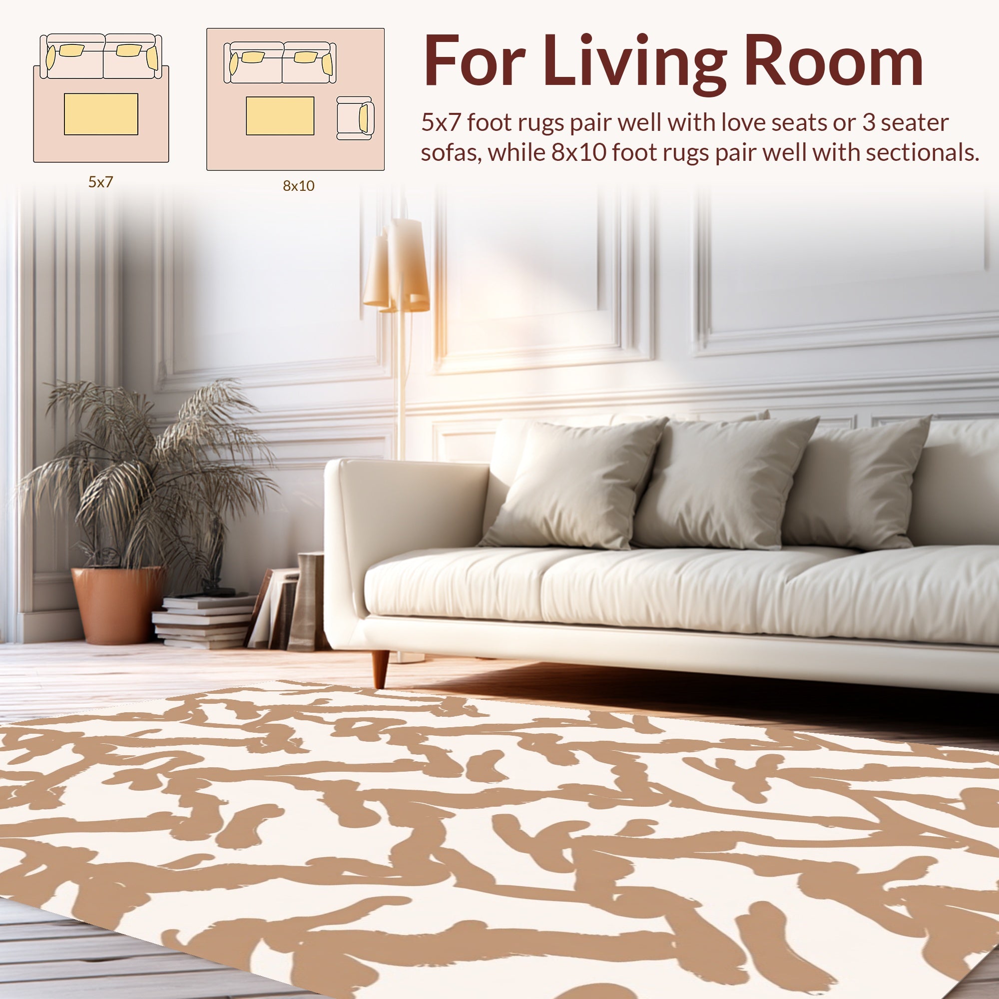 Abstract Brushstroke Pattern Rug