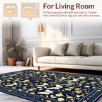 Midnight Garden Butterfly Motif Rug