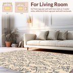 Whimsical Floral Outline Pattern Rug