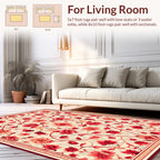 Crimson Garden Floral Medallion Rug
