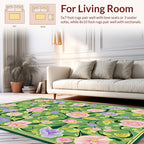 Art Nouveau Floral Pattern Design Rug