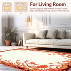 Art Nouveau Floral Vine Frame Design Rug