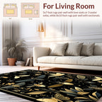 Botanical Insect Golden Art Rug