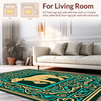 Stylized Canine Abstract Pattern Rug