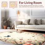 Whimsical Butterfly Floral Garden Rug
