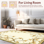 Elegant Floral Vine Art Nouveau Rug