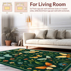 Whimsical Butterfly And Floral Art Rug