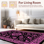 Elaborate Floral Mandala Pattern Rug