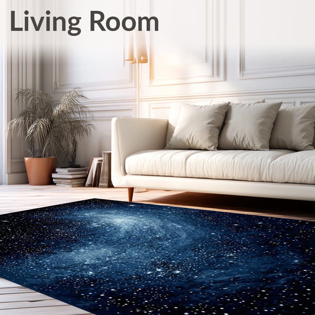 Cosmic Galaxy Star Pattern Design Rug