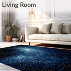 Cosmic Galaxy Star Pattern Design Rug
