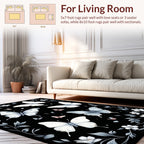 Elegant Butterflies Floral Pattern Rug