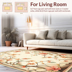 Delicate Floral Vines Art Nouveau Rug