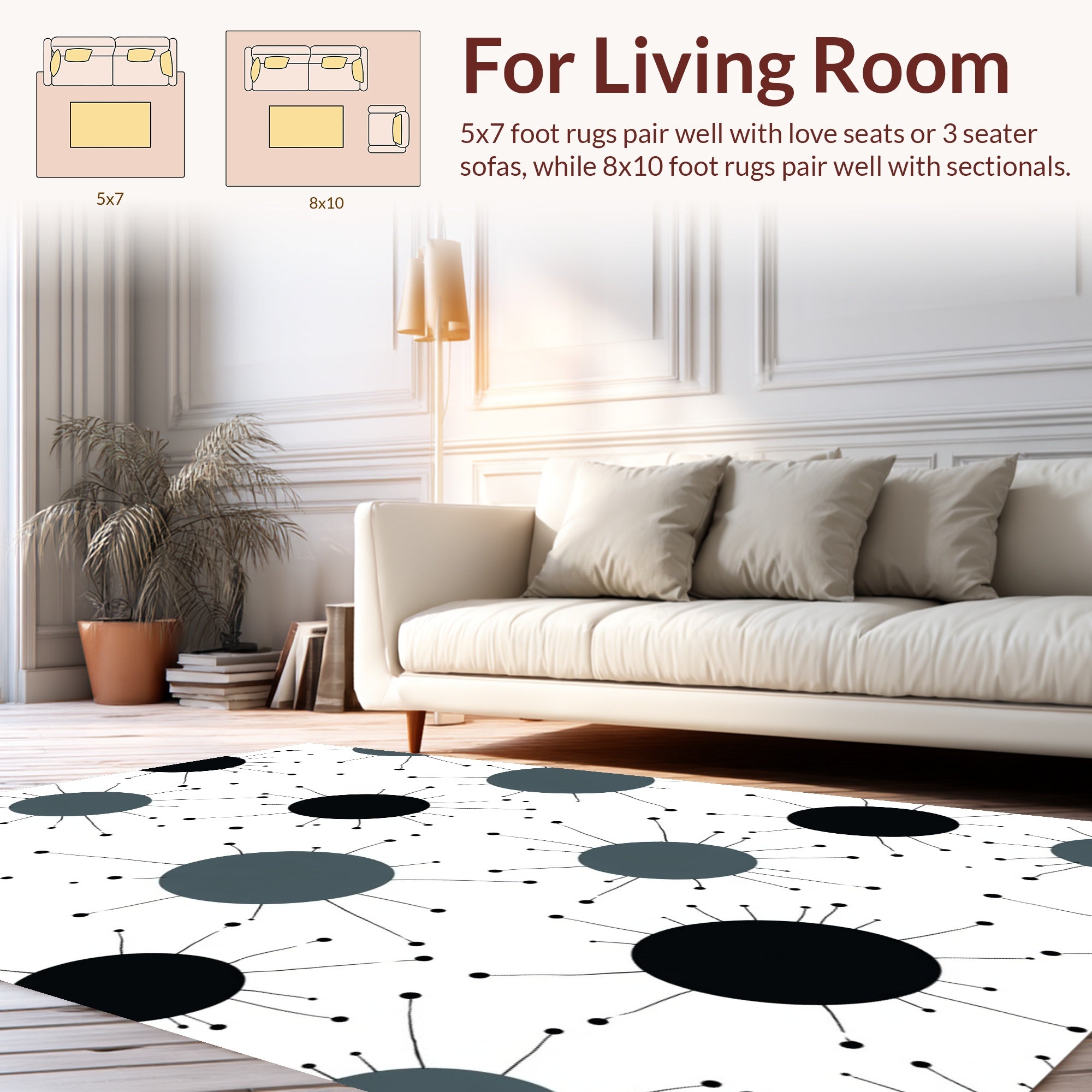 Abstract Starburst Patterned Rug