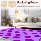 Purple Polka Dot Pattern Design Rug