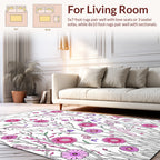 Whimsical Unicorns Floral Garden Design Rug