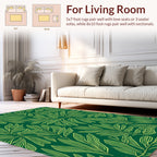 Botanical Leaf Pattern Design Rug