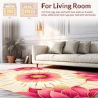 Ornate Floral Sunburst Pattern Rug