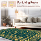 Gold Floral Contempo Pattern Rug