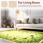 Lush Garden Butterflies Vines Floral Rug
