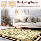 Classic Floral Vine Scroll Pattern Rug