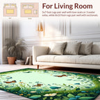 Whimsical Garden Butterfly Meadow Design Rug