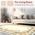 Elegant Floral Scrollwork Frame Design Rug