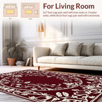 Classic Floral Border with Cream Accents Rug