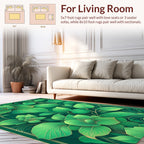 Emerald Green Floral Vine Rug