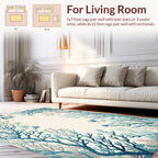 Coastal Coral Branch Pattern Rug
