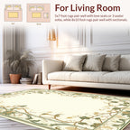 Ornate Leafy Vine Border Design Rug