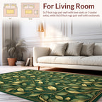 Golden Leaf Vine Pattern Rug