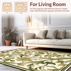 Elegant Floral Vines Motif Rug