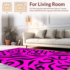 Wild Zebra Print Whimsical Pattern Rug